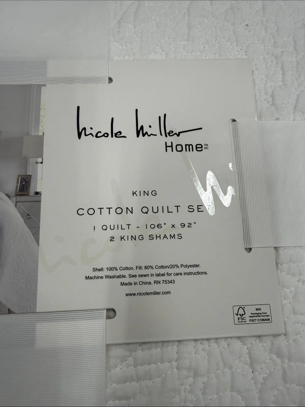 NICOLE MILLER HOME 3pc Quilt Set